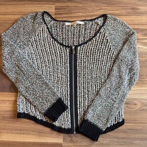 Rachel Roy Knit Zip Sweater